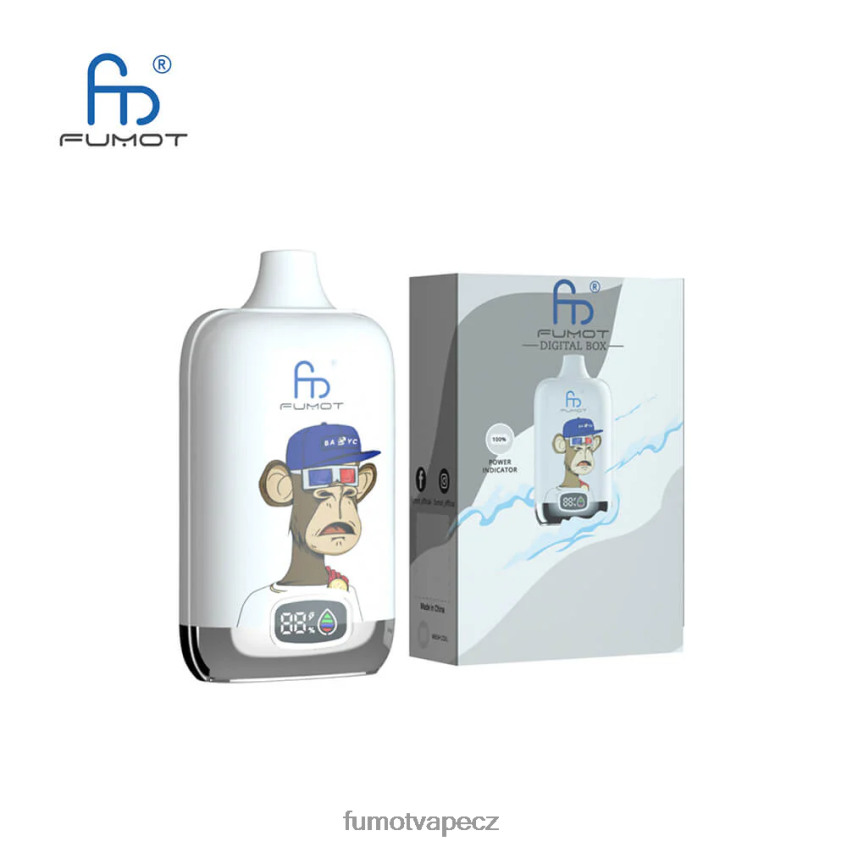 Fumot Digital Box 12000 20ml jednorázový vape pod - (1 kus) broskvový led B4FVLH139 Fumot Factory