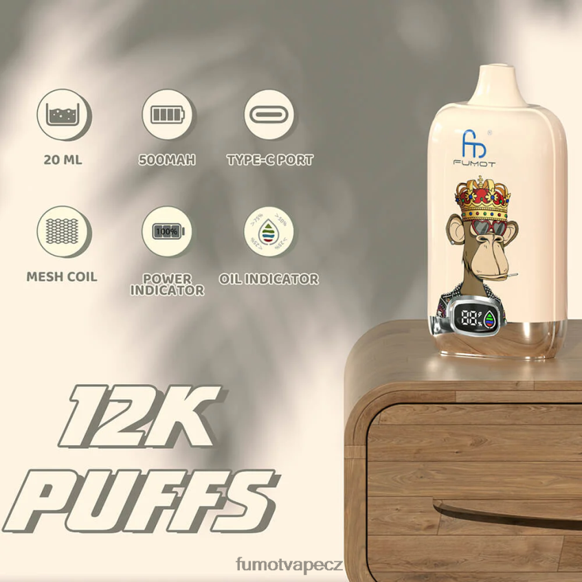 Fumot Digital Box 12000 20ml jednorázový vape pod - (1 kus) chladná máta B4FVLH126 Fumot Vape Flavors