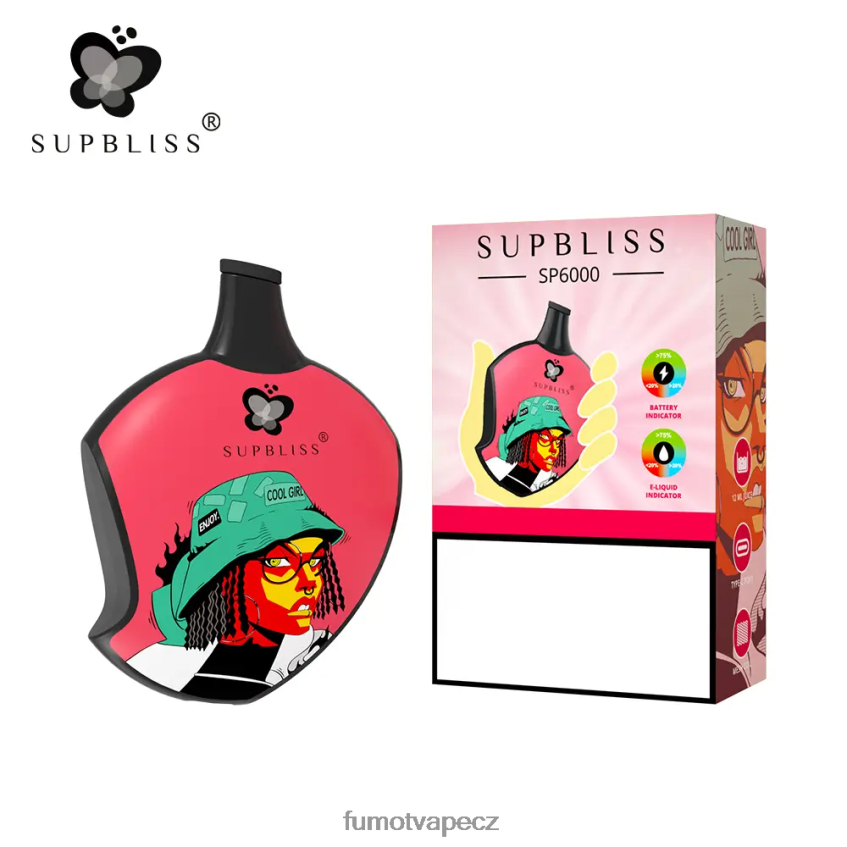 Fumot Supbliss sp6000 jednorázový vape pod - 12 ml (1 kus) broskev mango vodní meloun B4FVLH458 Fumot Store