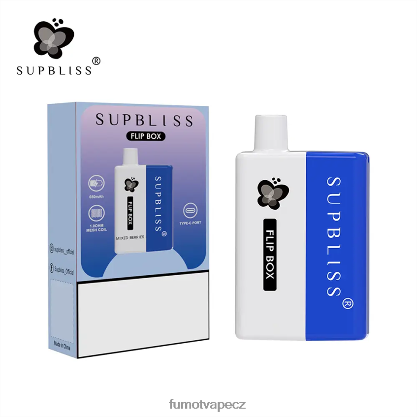 Fumot Supbliss Flip box 6000 vyměnitelná vape sada - 10ml (1 kus) banánový koktejl B4FVLH330 Fumot Vape Nicotine