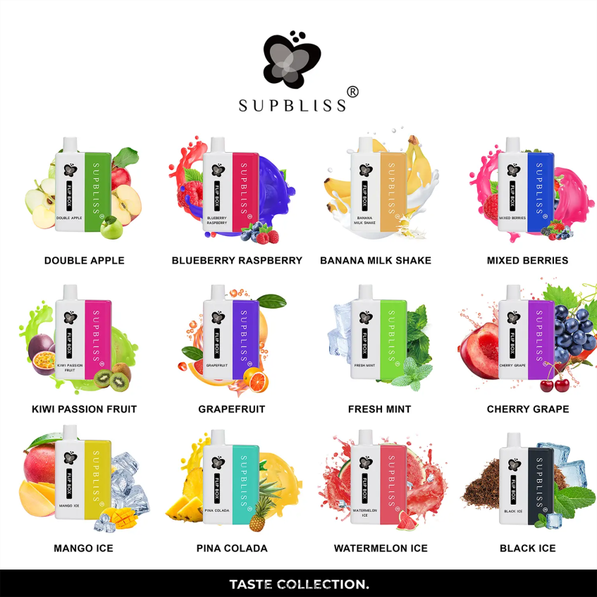 Fumot Supbliss Flip box 6000 vyměnitelná vape sada - 10ml (1 kus) čerstvá máta B4FVLH335 Fumot Flavors