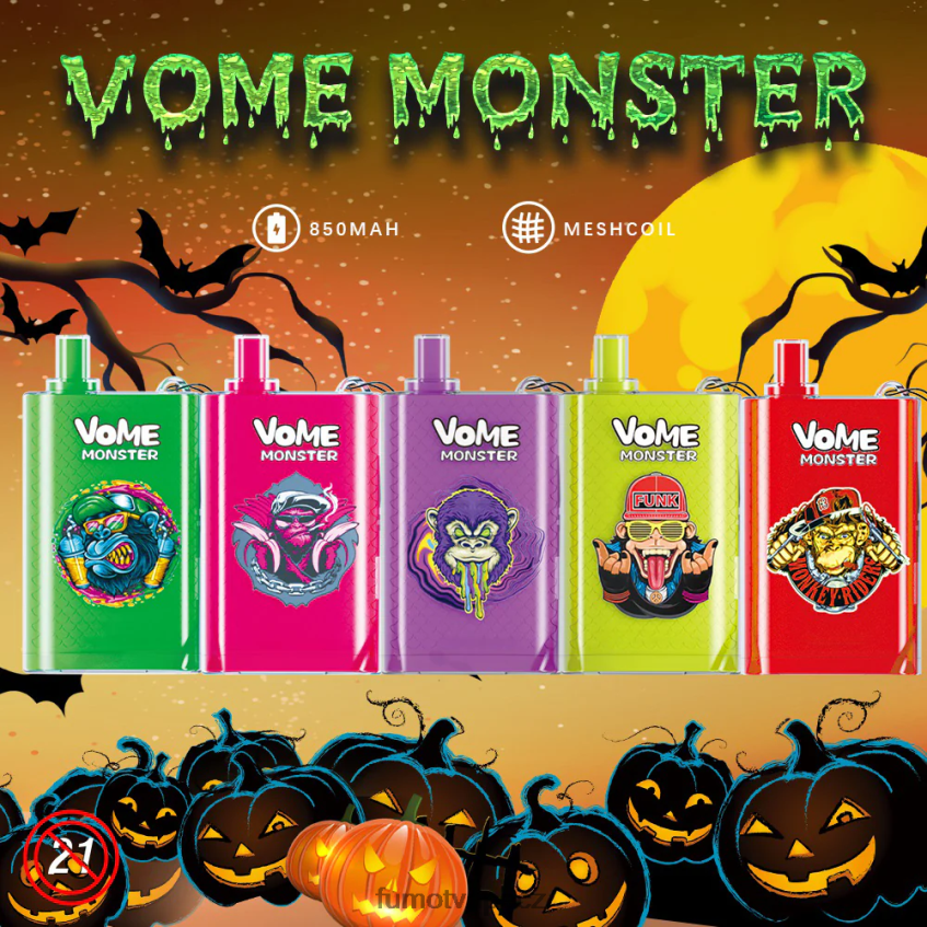 Fumot Vome Monster 10000 jednorázový vape pod přístroj - 20 ml (1 kus) kiwi mučenka guava B4FVLH430 Fumot Vape Nicotine