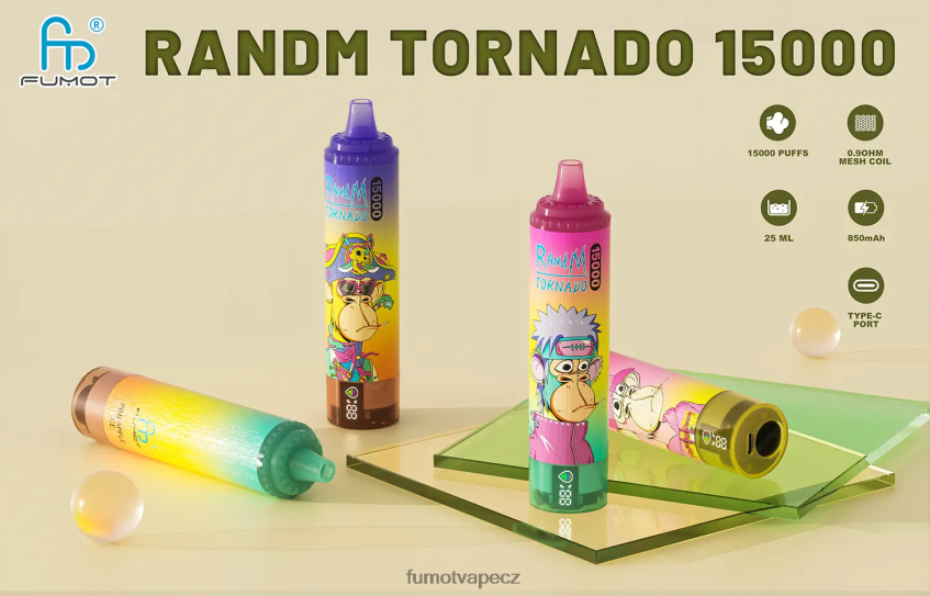 Fumot Tornado 15000 jednorázová vanička 25ml (1 kus) banánový led B4FVLH159 Fumot Factory