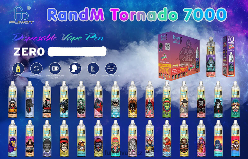 Fumot Tornado 7000 jednorázové vape pero 0% - 14ml (1 kus) červený energetický led B4FVLH535 Fumot Flavors